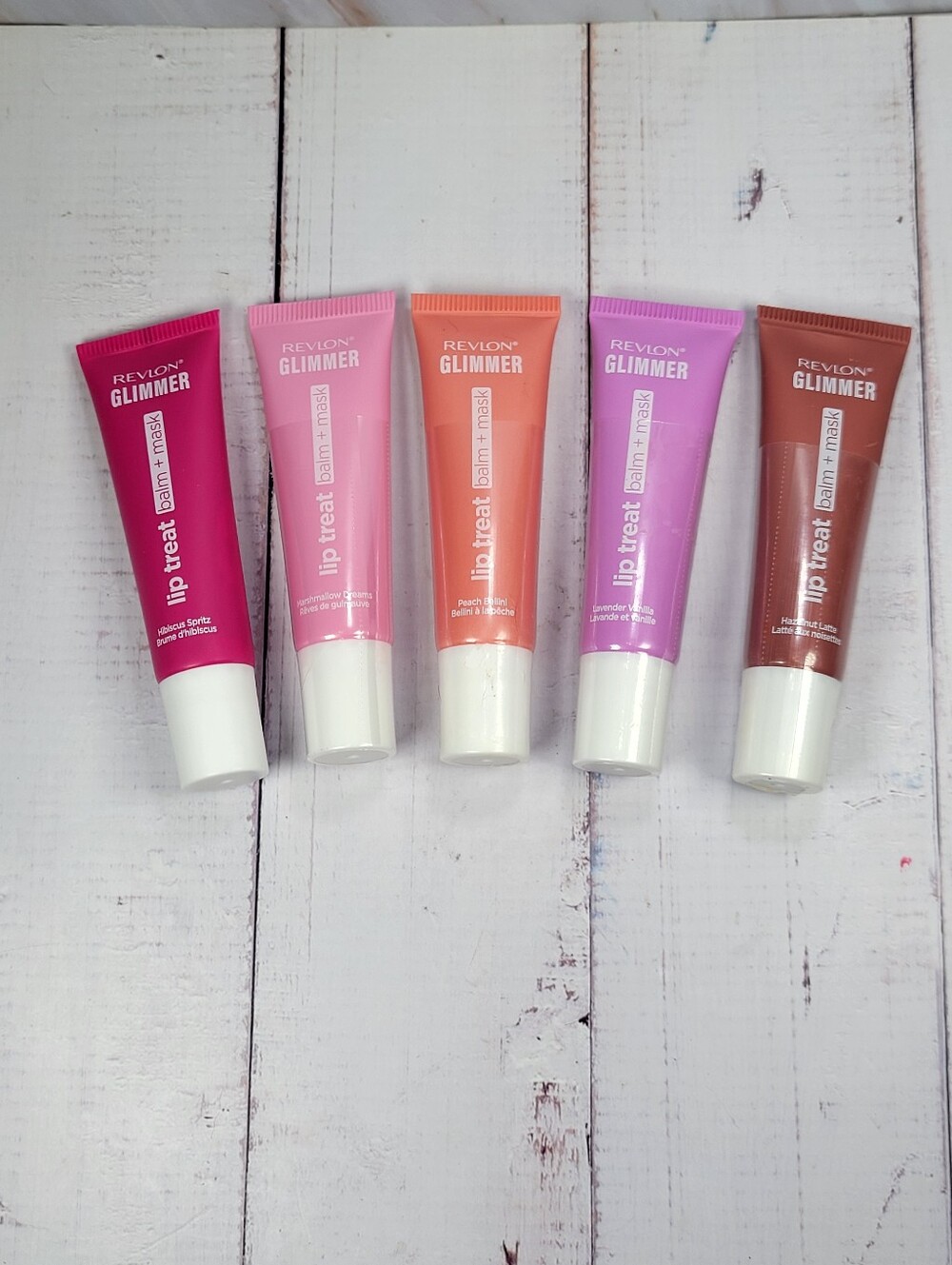 5 Piece Revlon Glimmer Lip Treat Balm Bundle NEW!